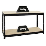 thumbnail of PROREGAL Etabli DINO réglable en hauteur, HxLxP 90x160x60cm, Capacité de charge 600kg, Noir, Etabli d’Atelier, Table de Travail & Bricolage