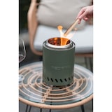 thumbnail of Cheminée de table à pellets RedFire Volcano Medium – acier thermolaqué – Ø18 cm – hauteur 24,5 cm – vert olive