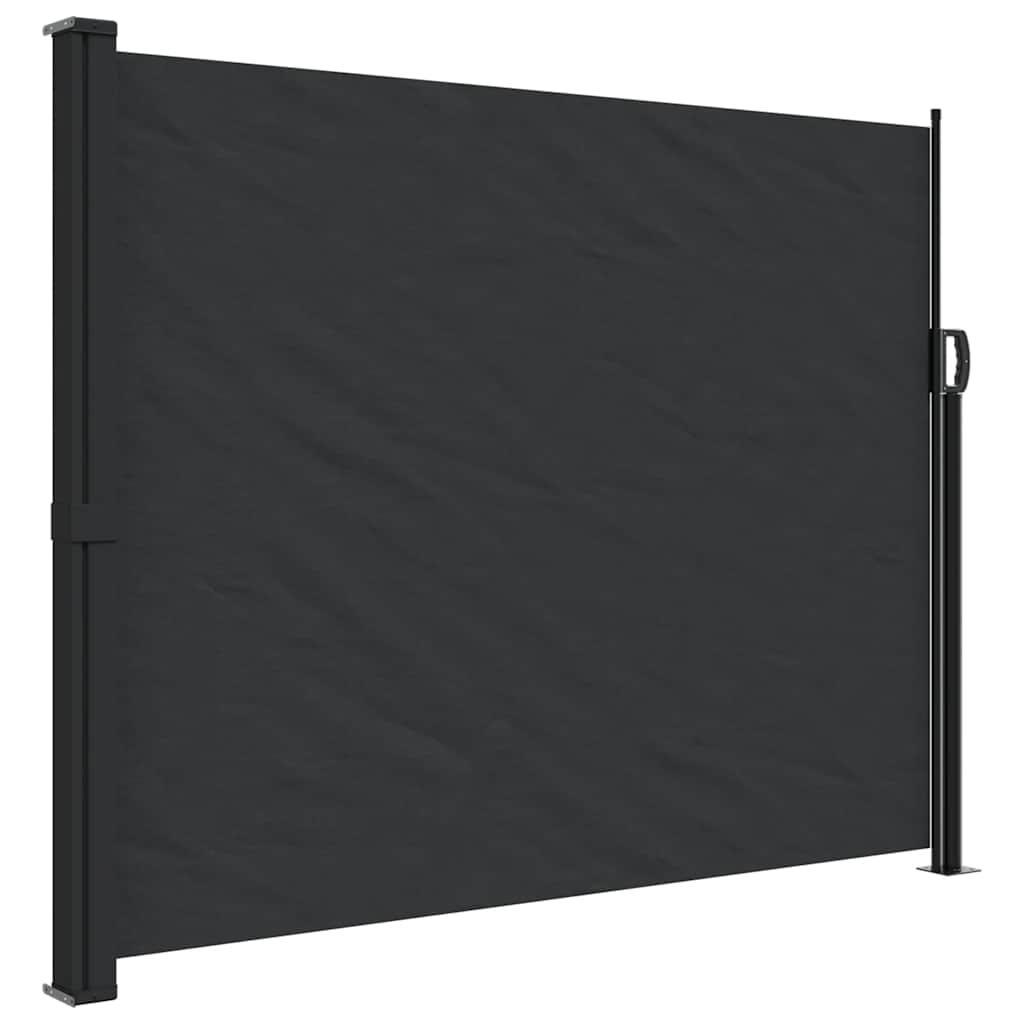 Auvent latéral rétractable noir 160x600 cm Modèle Atlas Terrasse Pro