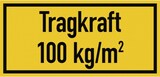 thumbnail of Dreifke® Schild, Tragkraft ... kg - Gewicht nach Ihren Angaben, Alu, 250x120 mm