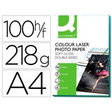 thumbnail of Papel Q-Connect Foto Glossy Din A4 Para Fotocopiadoras E Impresoras Laser Paquete De 100 Hojas De 218 Gr