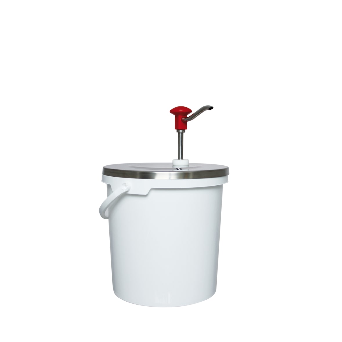 Schneider - Druckknopf Dosierspender, Edelstahl, Ø 265 mm x 390 mm - 10,0 L