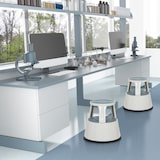 thumbnail of Taburete escalera / taburete con ruedas TIO-M II metal gris claro hjh OFFICE