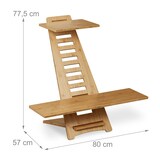 thumbnail of Relaxdays Stehpult Aufsatz Schreibtisch, Bambus, 2 Ablagen, höhenverstellbar, Laptop Steh-Schreibtischaufsatz, natur