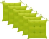 thumbnail of vidaXL Stapelbare Gartenstühle mit Kissen 6 Stk. Massivholz Teak
