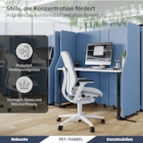 thumbnail of Akustik-Trennwand mit Schalldämmung SADIE 145x260x1,8cm Blau Stellwand Büro Raumteiler Office-Akustikwand Sichtschutz freistehend