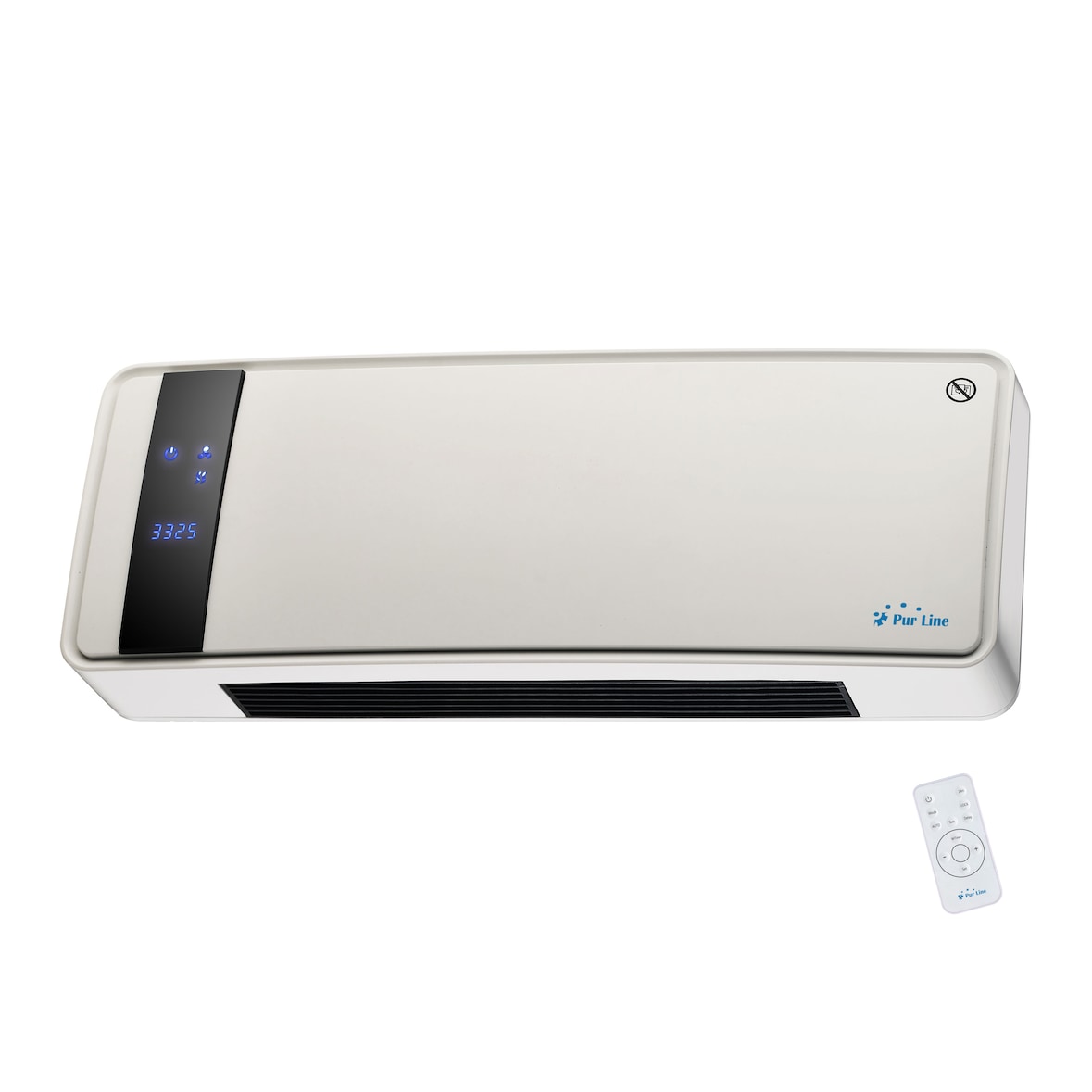 Keramische wandverwarming 2000 W 3 bedrijfsstanden met afstandsbediening en timer