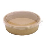 thumbnail of DeinPack 50 Salatschale to go mit RPET Deckel braun rund 500 ml mit PLA Innenbeschichtung