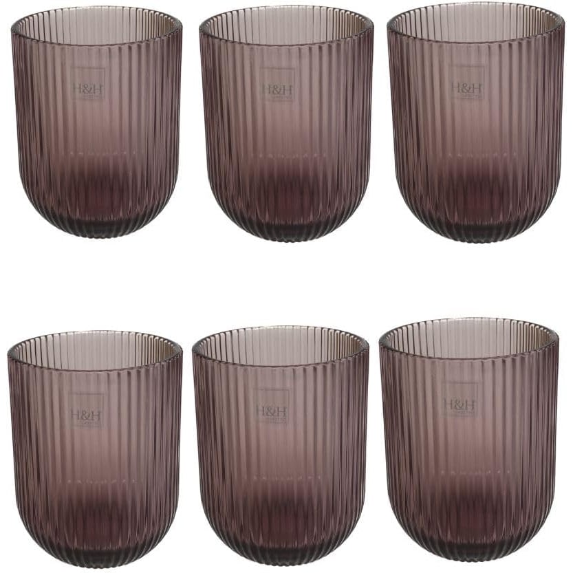 Generico Set 6 bicchieri vetro peony lilac CL28