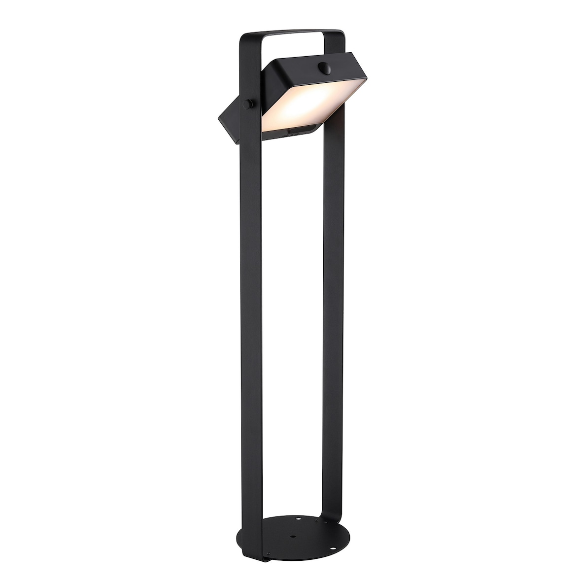 Potelet SAULIO Solar Aluminium Noir, H.60  IP44  SolarLed /  Extérieur