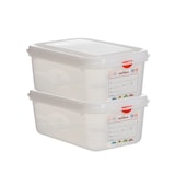 thumbnail of DENOX Contenedor hermético profesional, polipropileno, Gastronox 1/4, 2,8 L, 265 x 162 x H100, con tapa de doble cierre, 2 unidades