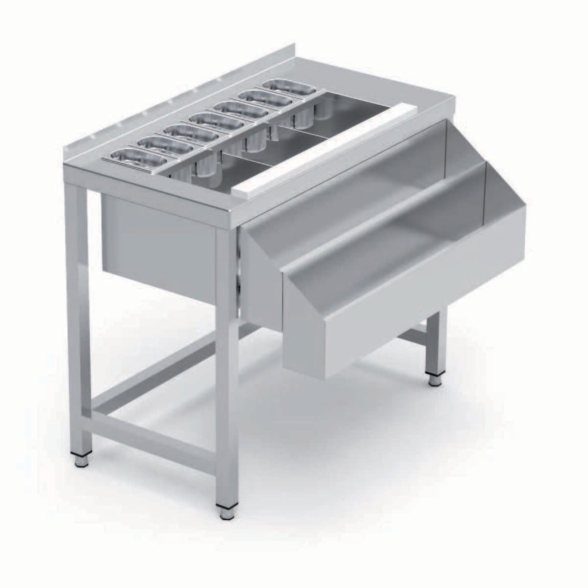 ERATOS Table Cocktail Sans Etagere En Aisi 304 18/10 Finition Satinee - 1000X645X900/1000X780X900 (AvecL Option Cr-100) MCS-100