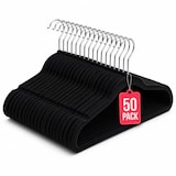 thumbnail of COM-FORT HOUSE Perchas terciopelo antideslizantes pack 50 negro ultrafinas ahorro espacio gancho 360 ropa vestidos trajes