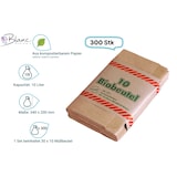 thumbnail of Papier Müllbeutel, 300Stk, ca. 10 Liter, kompostierbar, braun, 34x20cm