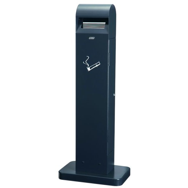 PROBBAX - AT-0232-DGRY - Cenicero de suelo para exterior. Tótem 12,5 L - 40,3 x 26,2 x 104,1 cm - Gris oscuro