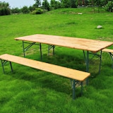 thumbnail of BS COM Set Birreria Tavolo con Panche cm 200x70 Legno 220x70x75 cm Marrone