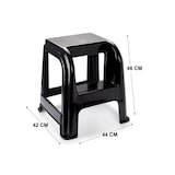 thumbnail of Banco de plástico com degrau, banco de escada prático com dois degraus