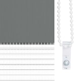 thumbnail of vidaXL Zebra rolgordijn 140x150 cm stofbreedte 135,9 cm donkergrijs