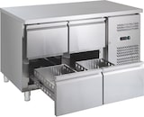 thumbnail of GastroHero Kühltisch Edelstahl GN 1/1 mit 4 Schubladen Profi Gastronomie Umluftkühlung -2 °C bis +8 °C 230 V LED-Thermostat 1350x700x850 mm