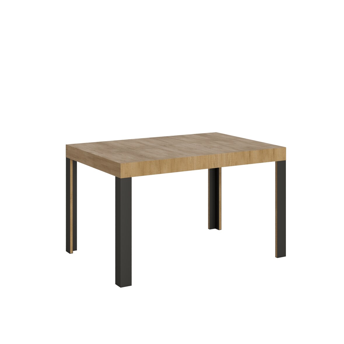 Mesa extensible 90x140/244 cm Roble Línea Nature Estructura Antracita