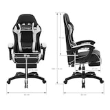 thumbnail of ML-Design Gaming Stuhl verstellbar, Schwarz-Weiß, aus Kunstleder, Ergonomischer Bürostuhl, Drehstuhl Racing Gamer Stuhl Schreibtischstuhl Drehsessel