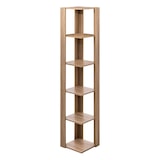 thumbnail of Étagère Colonne d'angle 5 niveaux Effet chêne naturel H 179 cm