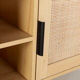thumbnail of Meuble TV Cruz 2 Portes Couleur Chêne avec Rotin Naturel, 120 cm