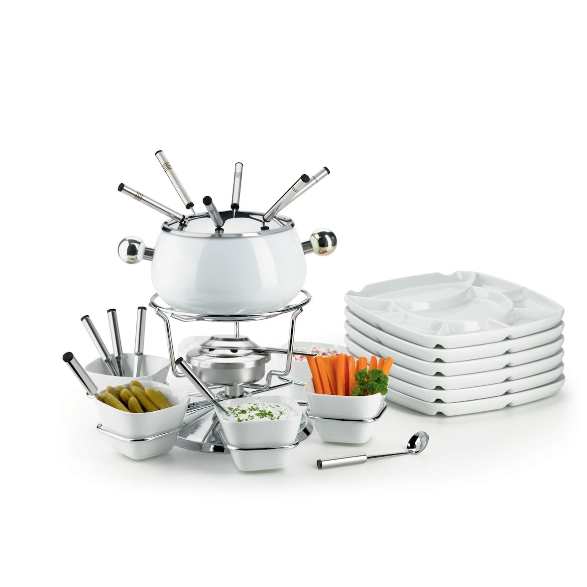 MÄSER  Fondueset 28-tlg. für 6 Personen, weiß,  931228