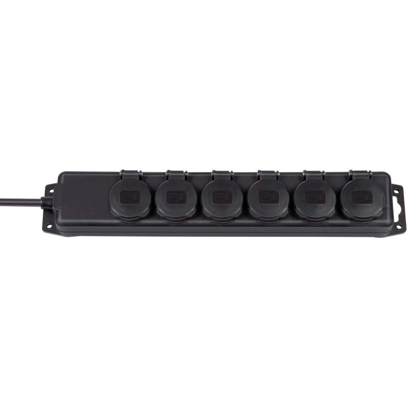 Brennenstuhl Multiprises 6 Voies 2.00 M Noir - Le Contact De Protection Usage Non Intensif Brennenstuhl