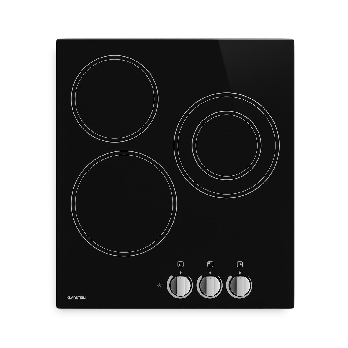 EasyCook Domino Keramikkochfeld 3000W Drehregler schwarz Schwarz