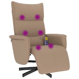 thumbnail of vidaXL Massagesessel mit Fußteil Cappuccino-Braun Kunstleder