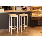 thumbnail of Set de 2 taburetes de bar de roble beige Mod. RICCIONE RIMINI de Yelloo