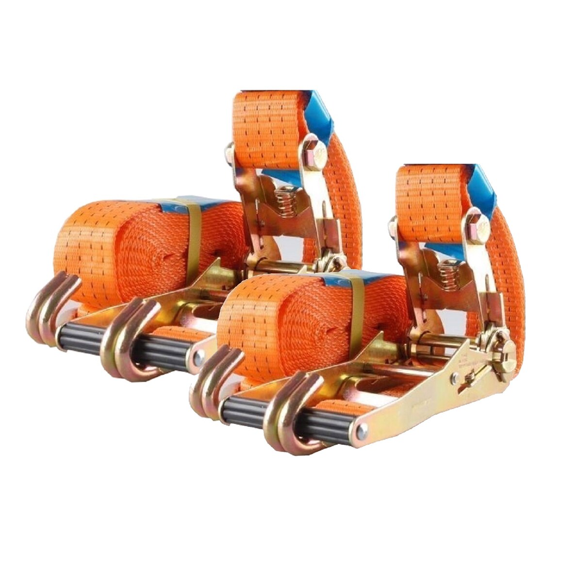2x Profi Ratschen Spanngurt Spanngurte Zurrgurt 2-tlg 6m 4t 4to 4000kg TÜV/GS ORANGE