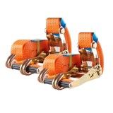 thumbnail of 2x Profi Ratschen Spanngurt Spanngurte Zurrgurt 2-tlg 6m 4t 4to 4000kg TÜV/GS ORANGE