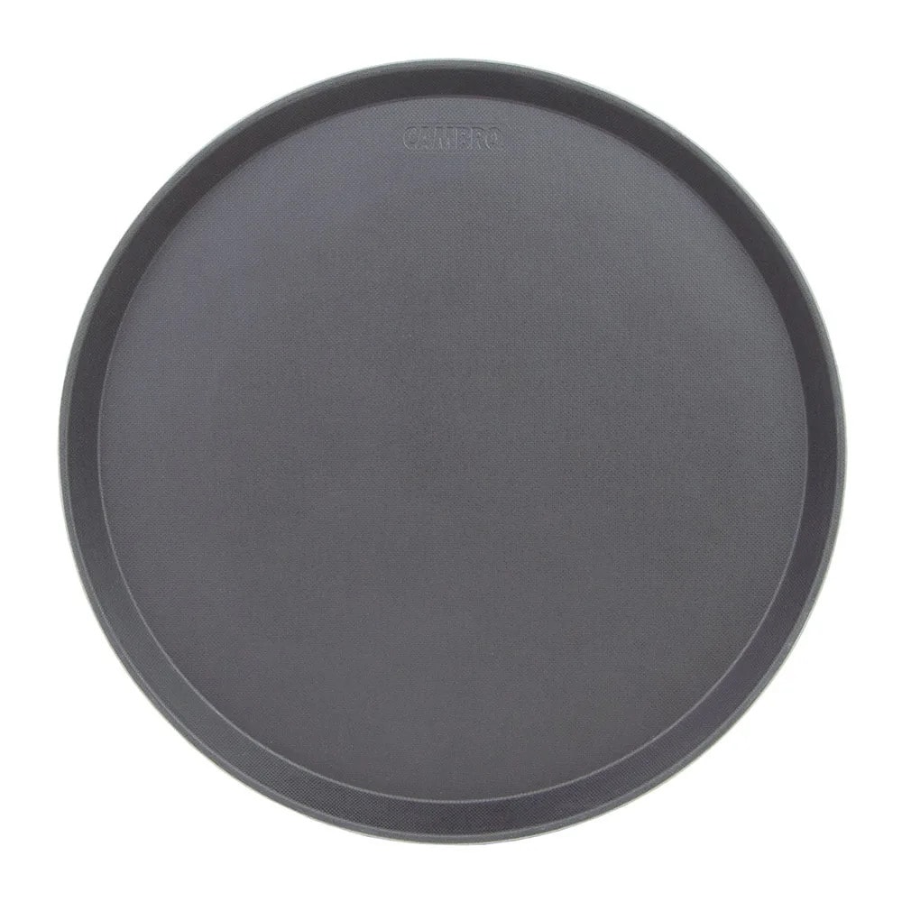Cambro Manufacturing, Vassoio rotondo in fibra di vetro con superficie antiscivolo, nero, 40,5cm, 1600CT110