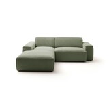 thumbnail of KAWOLA Sofa RANI Ecksofa Feincord olivgrün Recamiere links