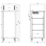 thumbnail of Armoire Réfrigérée Positive 650L Polar - Tropicalisée GN 2/1 - Inox - Porte Réversible & Verrouillable - Froid Ventilé