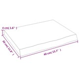 thumbnail of vidaXL Wastafelblad 40x30x(2-4) cm behandeld massief hout lichtbruin