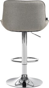 thumbnail of DELUKE® Barhocker 2er Set TAMPA - Taupe, Stoff, Chrom | Barhocker mit Lehne Barstuhl Tresenhocker Tresenstuhl Kneipenhocker Kneipenstuhl