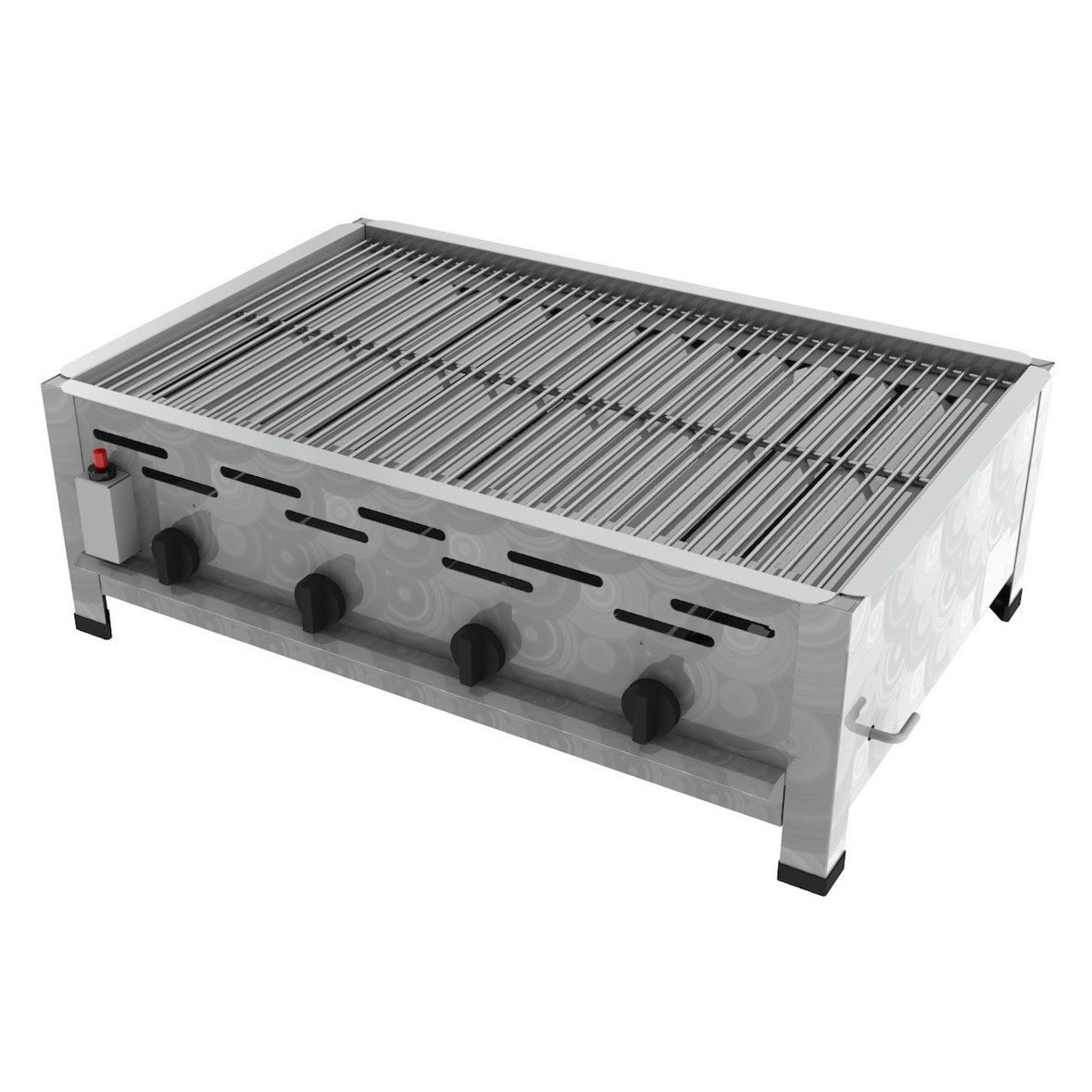 ChattenGlut Professional Gastrobräter 4-flammig Tischgerät 14,7kW und Rost