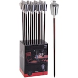 thumbnail of 6x Gartenfackel Ölfackel Fackel Edelstahl mit Holzstab 110cm