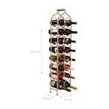thumbnail of Biscottini Portabottiglie da vino - Portabottiglie in ferro battuto  - Cantinetta per vino 16 bottiglie - Espositore vino - Porta bottiglie 105x25 cm