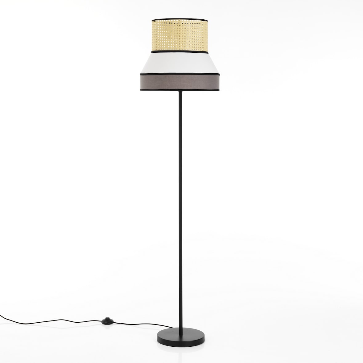 Oreste Luchetta lampada da terra EUCLA in metallo Nero opaco Ø.40 H.35 cm