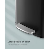 thumbnail of Helloshop26 - Pattumiera da cucina da 50 litri pattumiera a pedale in metallo con coperchio grande e alta nera 12_0007193