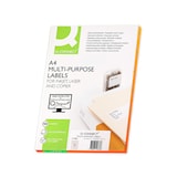 thumbnail of Q-Connect® KF10657 Inkjet+Laser+Kopier-Etiketten - 105,0x48,0 mm, weiß, 1200 Stück/100