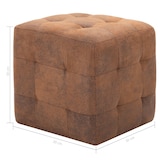 thumbnail of vidaXL Pouf 2 Stk. Braun 30x30x30 cm Wildleder-Optik