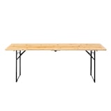 thumbnail of Table de brasserie en bois pliante 218 cm