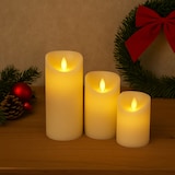 thumbnail of WellHome - Juego de 3 Velas LED con efecto Cera y llama oscilante con mando a distancia