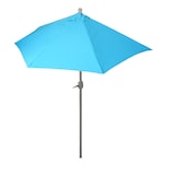 thumbnail of Sonnenschirm halbrund Parla, Halbschirm Balkonschirm, UV 50+ Polyester/Alu 3kg ~ 300cm türkis ohne Ständer