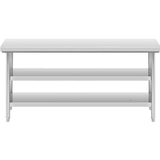 thumbnail of Royal Catering Mesa de acero inoxidable - ECO - 60 x 180 cm - 500 kg - estante intermedio -